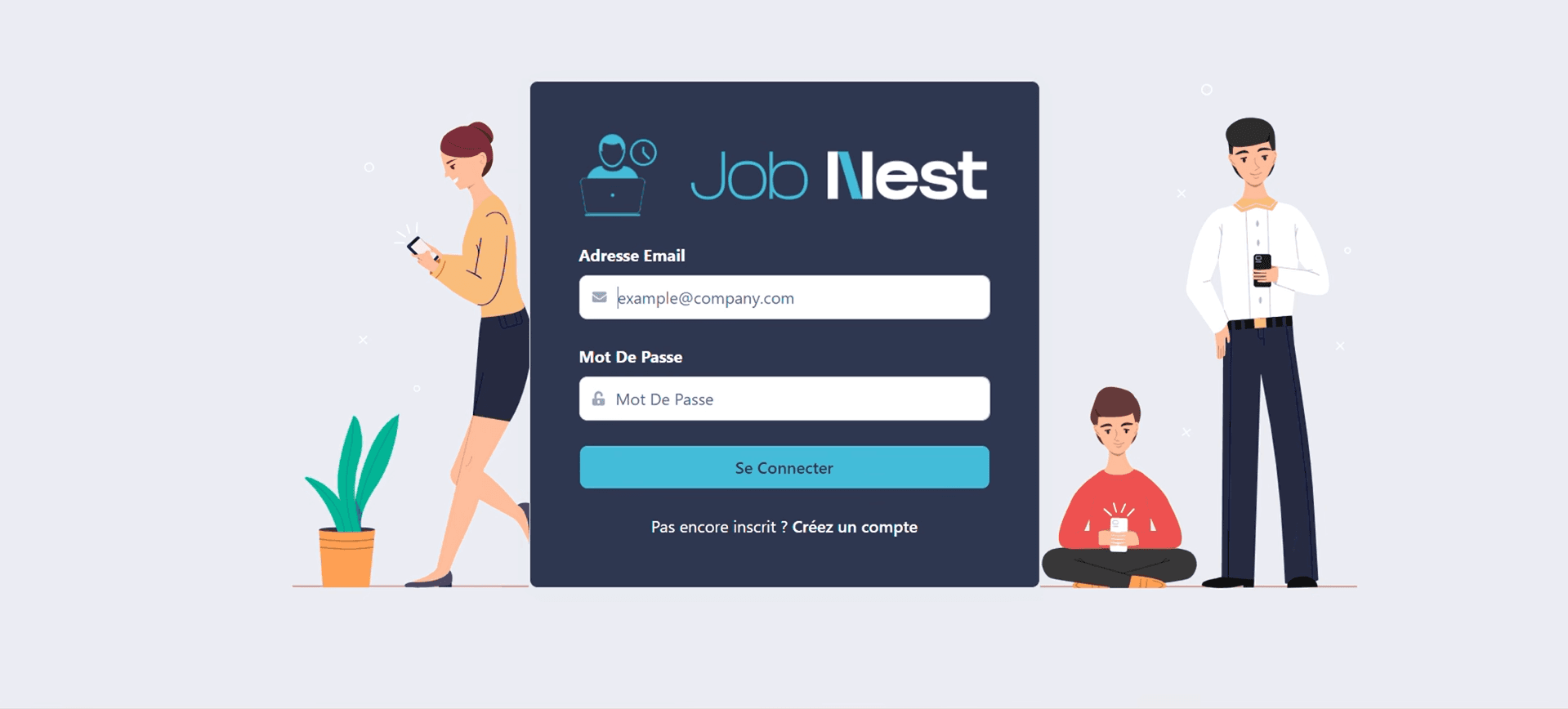JobNest freelance marketplace interface